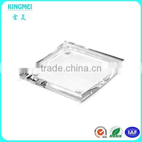 Transparent bathroom use square acrylic towel serving tray