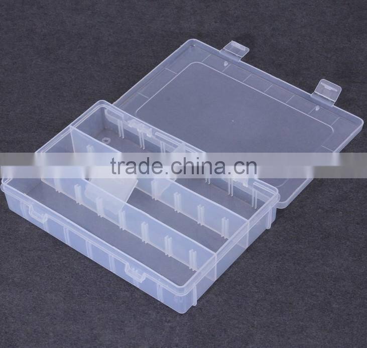 Clear Jewelry Box Organizer Adjustable Plastic Storage box With 6 Compartments