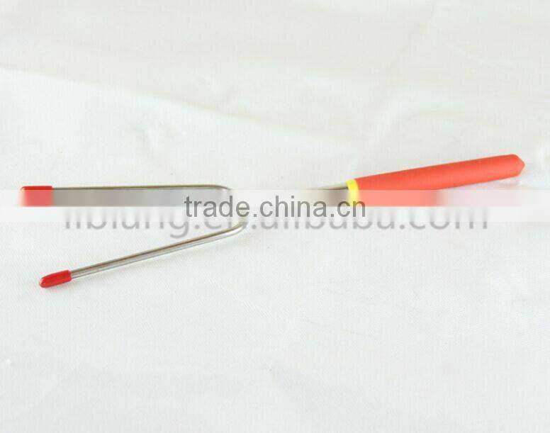 Stainless steel telescopic bbq fork