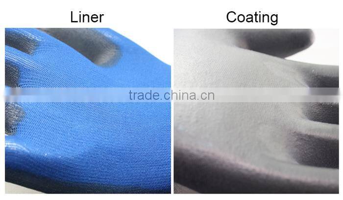 NMSAFETY 2015 best selling PU working gloves online EN388 4121