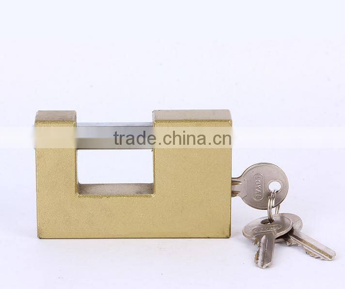 Solid brass rectangular globe mini padlock from 50mm size to 90mm