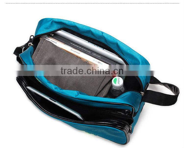 Waterproof PU Shoulder School Bag Adjustable Strap Messenger Bag
