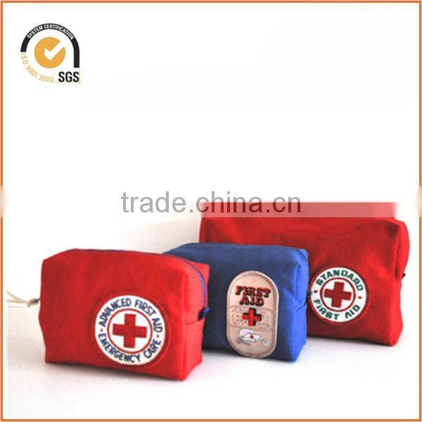 Small First Aid Kit / First Aid Bag made from Duck Canvas with Vintage Red Cross Patch and interior pocket / Father's Day