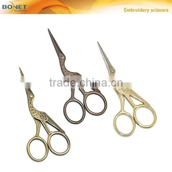 elegant vintage/retro/antique copper plating gift/present embroidery scissors
