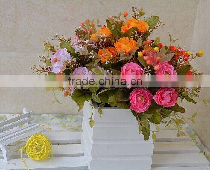 Hot sell plastic artificial flowers,artificial flower bunch