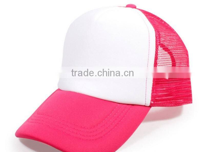 Custom Blank Tucker Hats Mesh Fabric Baseball Cap With Sponge
