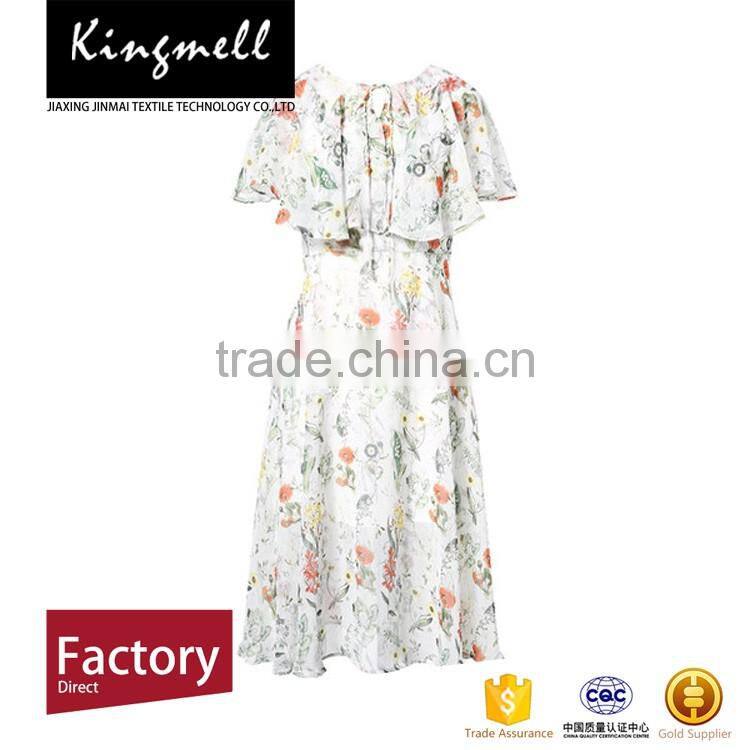 Wholesale customized printed polyester material fabric for women clothes