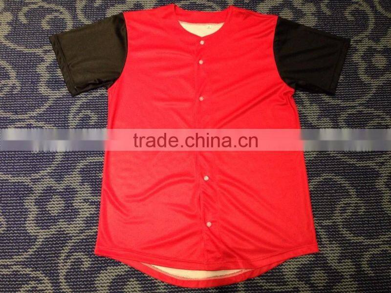 Hongen apparel Wholesale DIY Cheap Black No MOQ custom Blank Baseball jersey