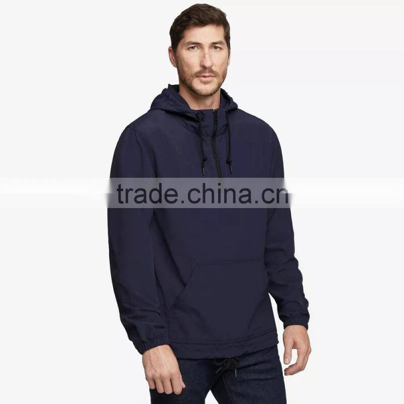 pullover style waterproof winder water resistant Nylon windbreaker jacket