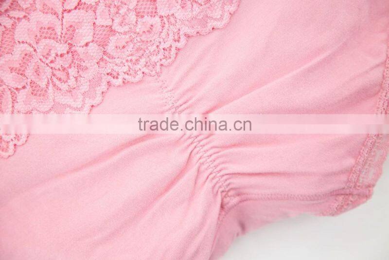 High Quality Colorful 95% Cotton 5% Spandex with Lace Custom Sexy Fancy Woman Underwear