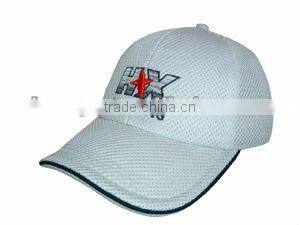 Sample free white baseball caps/mesh hat