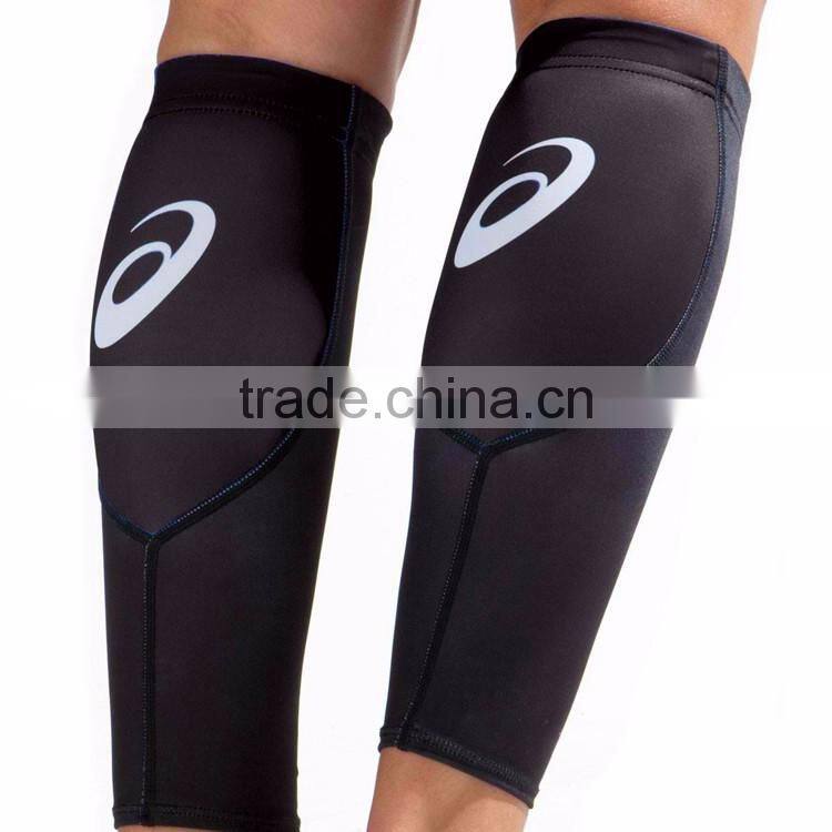2016 custom full sublimation printed calf compression sleeve with Y style pattern