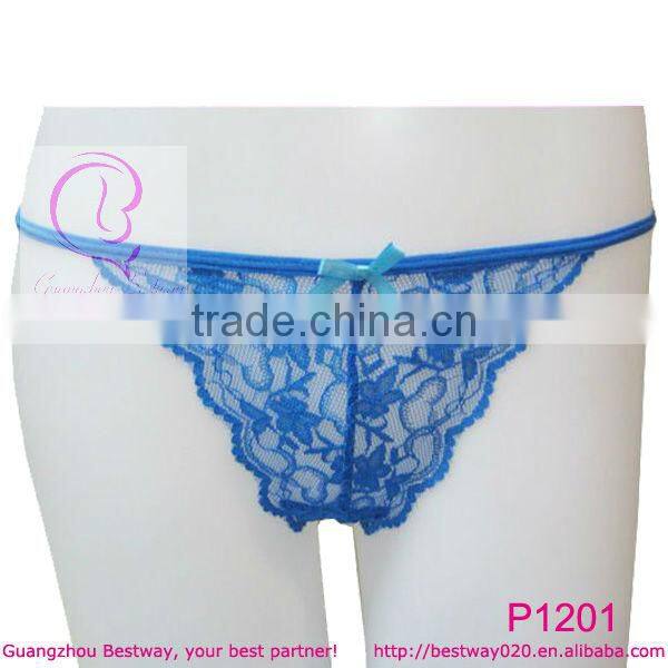 Sex costume transparent lace g string micro string
