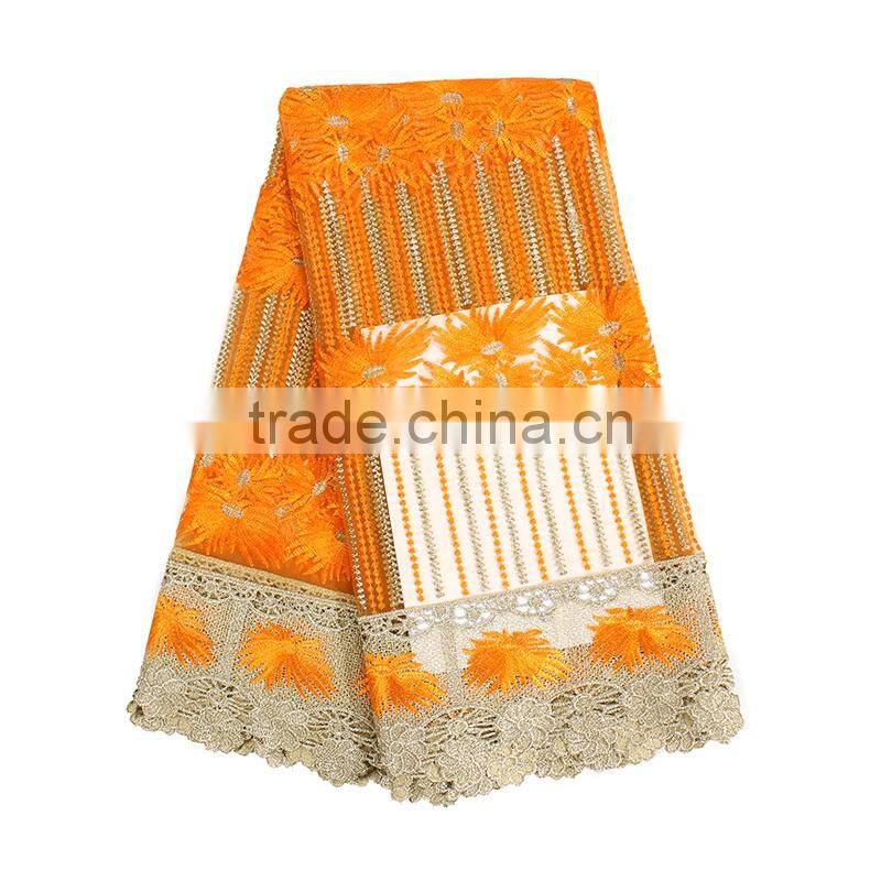 FL1213-4 100% Polyester Embroidery and Beaded French Laces Fabric