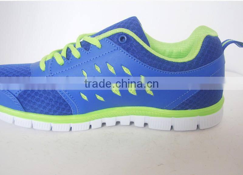 Custom blue color asian men shoes with EVA outsole