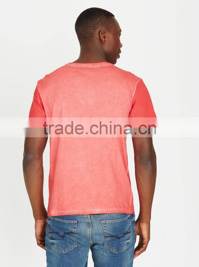 MGOO Custom Your Own Logo V Neck Short Sleeve T shirts Mens Tie Dying T Shirts