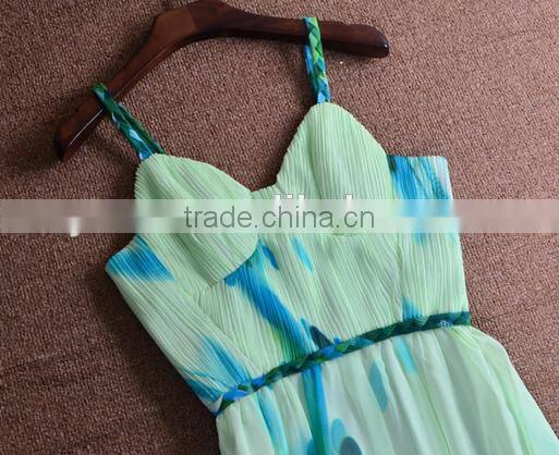 2016 hawaii condole belt dress chiffon summer dress