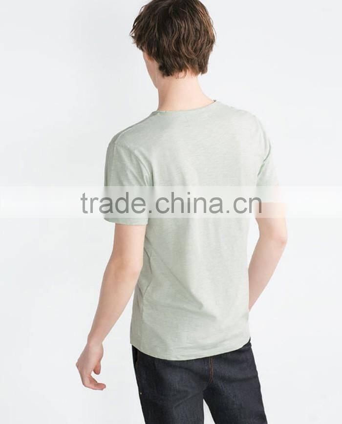 Causal cotton v neck t shirt with wholesale price