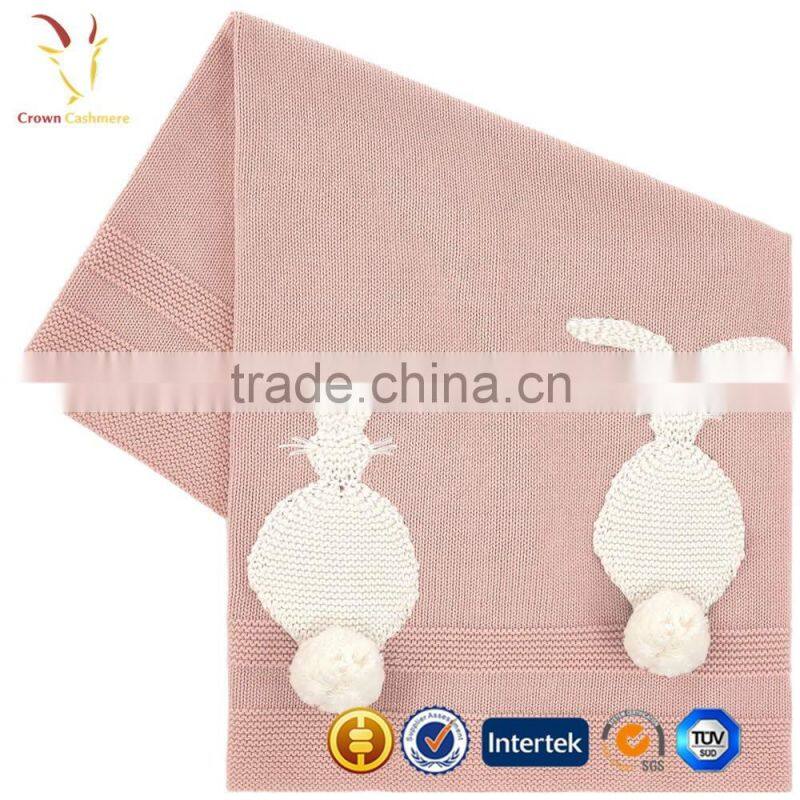 Cute Rabbit Design Soft Baby Fleece Blanket,Baby Blankets Wholesale