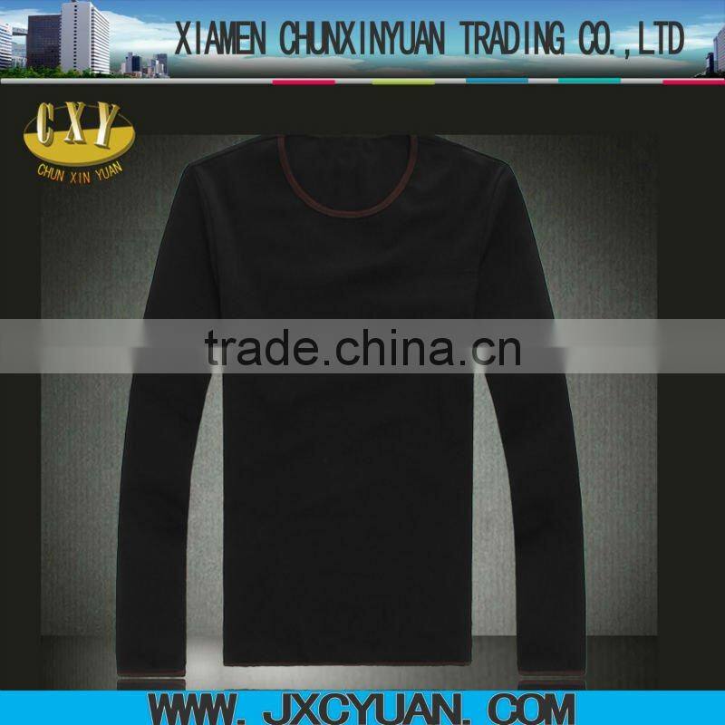 2016 wholesale white Korean men t-shirt cheap long sleeve