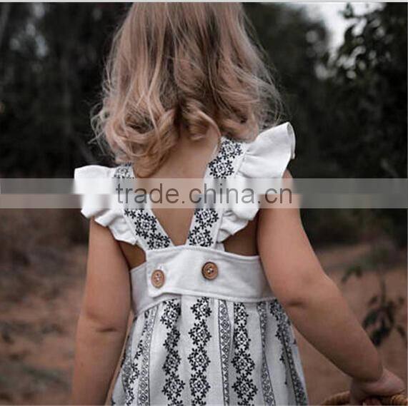 Flutter Sleeve Pretty Childrens Dresses Birthday Dress For Girl Of 7 Years Old