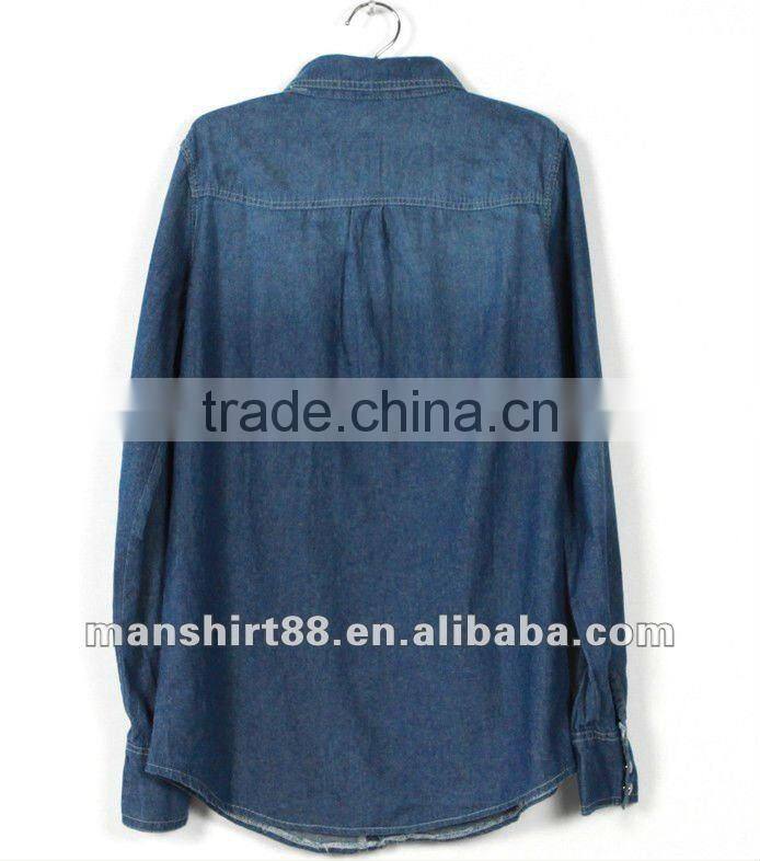 High quality 100%Cotton Denim long sleeve Shirt for men
