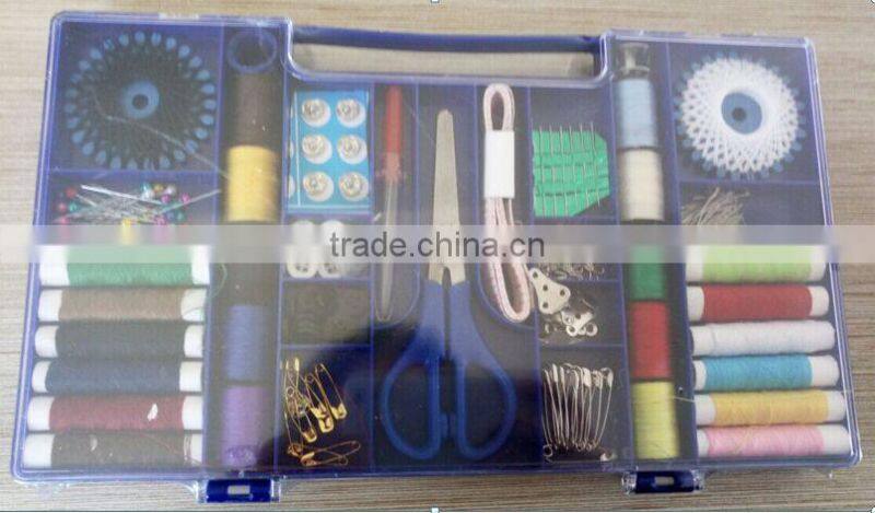 New Arrival Portable Mini Travel PP Sewing Box With Color Needle Threads Sewing Kits Sewing Set DIY Home Tools