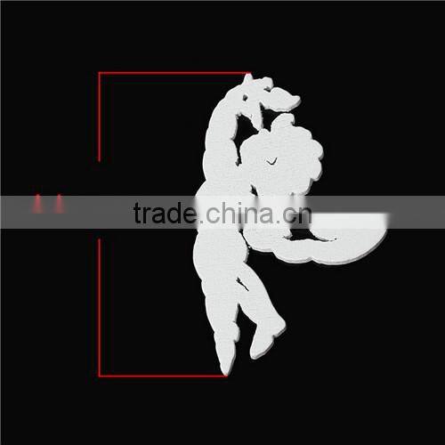 White Christmas Angel Wood Charm Pendants 4.1cmx26.0mm