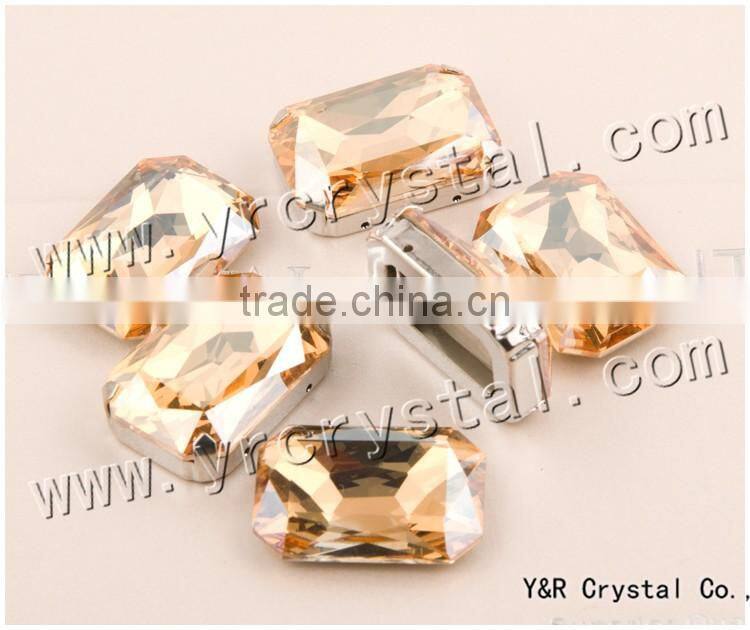 Octagon shape Decorative Strass Crystal Rhinestone manufacturer with claw setting