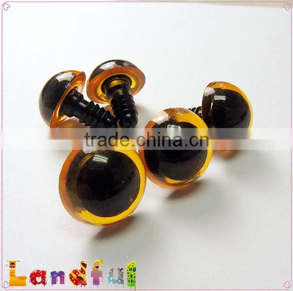 16mm Handicraft Toy Making Plastic Craft Eyes Orange Safety Eyes