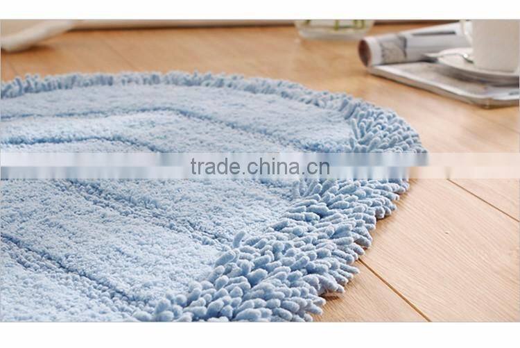 Chenille bath mat non slip shaggy microfiber chenille mat for floor