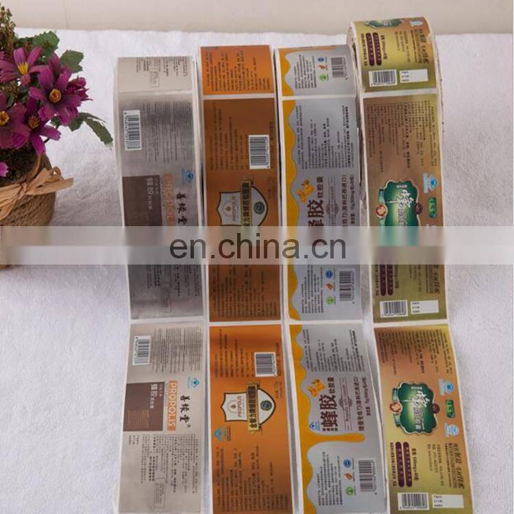 Custom glossy roll adhesive label /sticker roll logo printed label