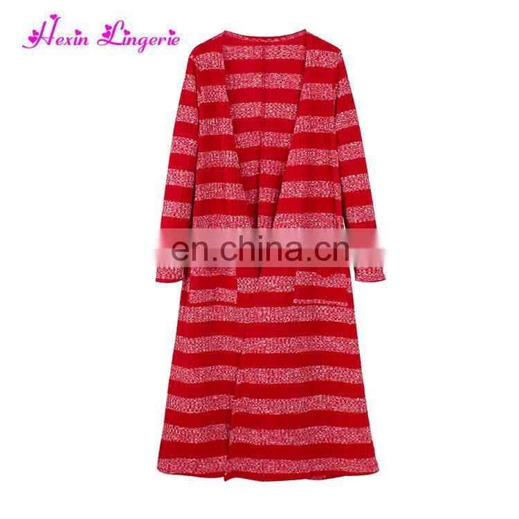 2017 Latest Fashion Red Long Kintting Cardigan Women Tops
