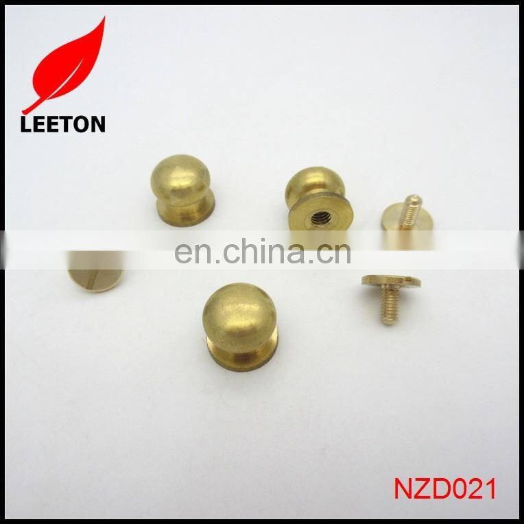 Bag brass screw button stud for leather