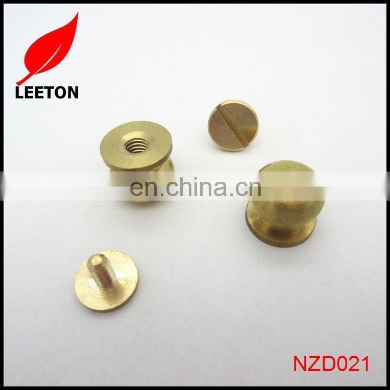 Bag brass screw button stud for leather