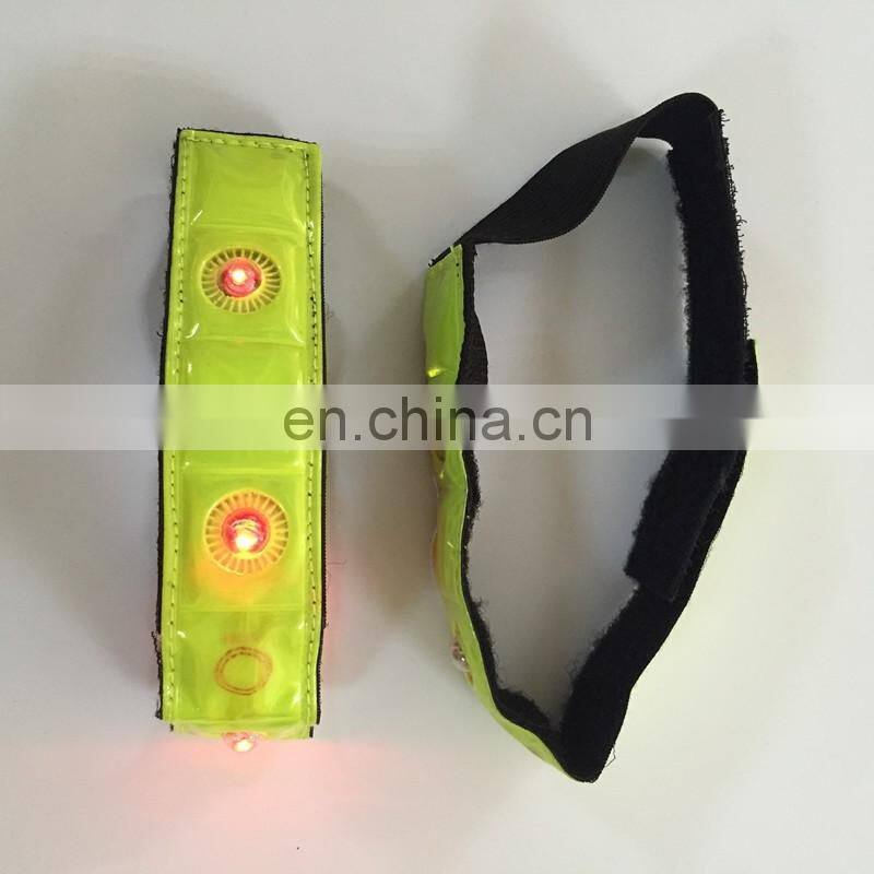 high quanlity LED custom slap bracelets armbands for running