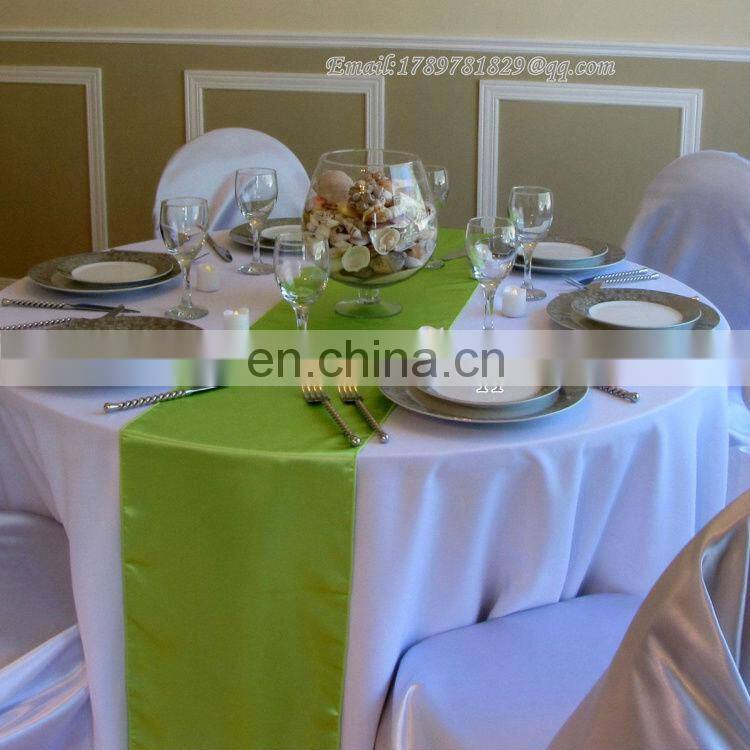 Wholesale factory hot selling 100%ployester satin table runner for wedding