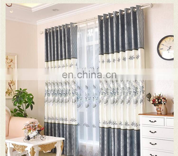 embroidered of home curtain and camouflage fabric blackout curtain