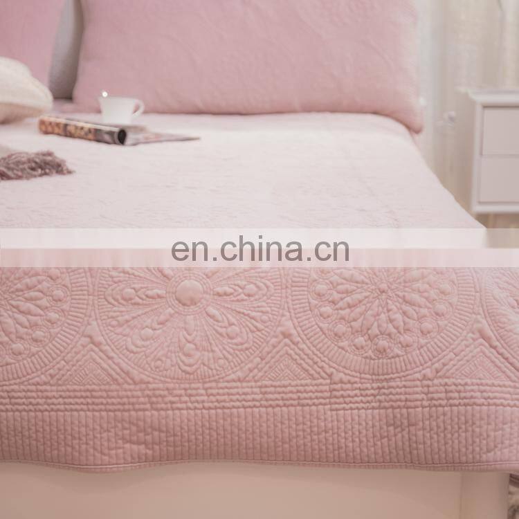 Bedspread Coverlet Set Charcoal Comforter Oversized pink color Quilt Set /bedding bed sheets sets