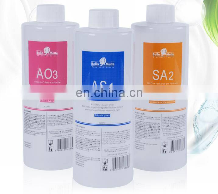 2019 Hot Selling 3 Bottles 400ML Hydra Dermabrasion Machine Small Bubble Solution Cleans And Hydrates Skin