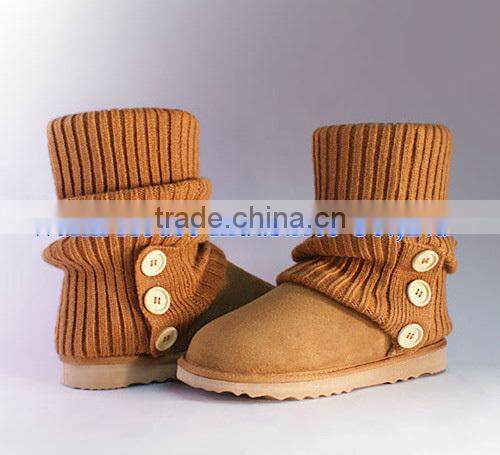 Knit boots collar snow boots for women used boots for sale