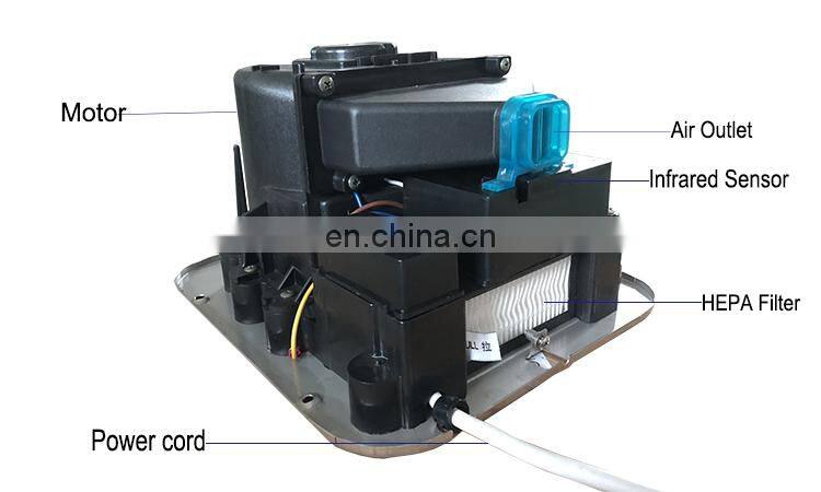 New design stainless steel electric copper white black blue customized color mini hand dryer