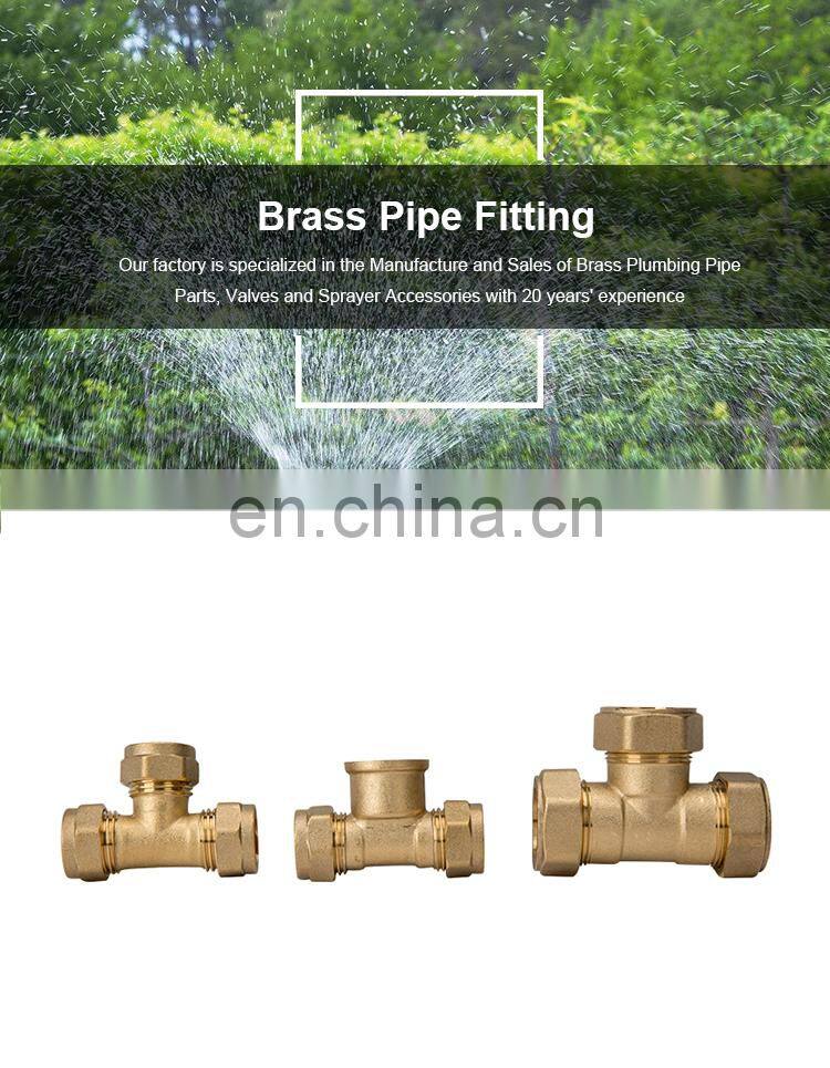 Cheap t tee brass casting union fitting for pe pipe
