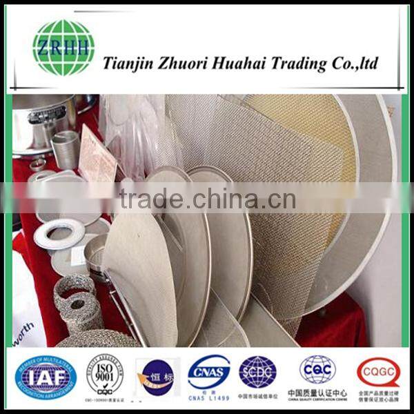 metal type and supporting network filter plate with different mesh size