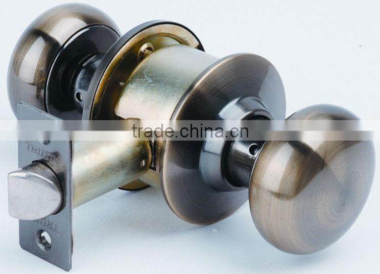 3351AC-ET:TRUST ANSI Grade 3 Cylindrical Knob Lock with brass cylinder