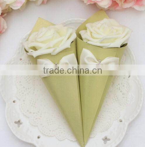 Custom company logo eco-friendly gift bag with flower/ flower gift box