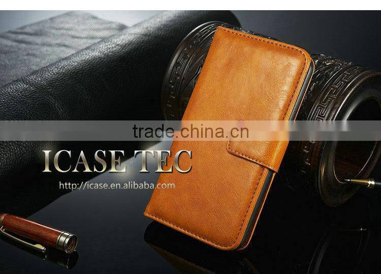 2 in 1 Crazy Horse Leather Wallet Case for Samsung Galaxy S6 Case Cover