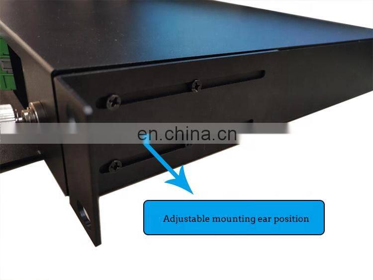 Hanxin Standard 19" Cabinet 12port Odf Distribution Splice Box 12 Port Patch Panel With Compatible ST SC FC LC MTRJ and MPO/MTP