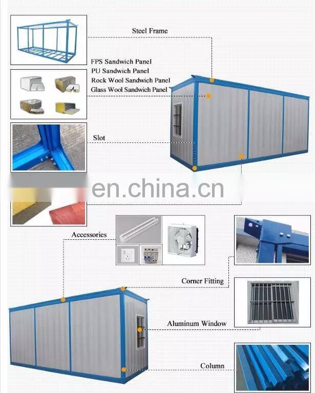China Factory Price Flat Pack Container House Steel Structure Prefab House for Sale
