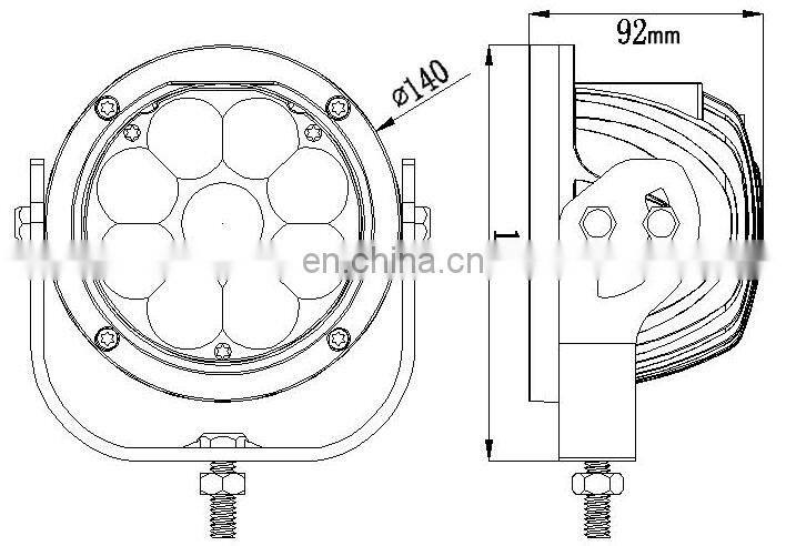 45W LED work light for driving light 4WD offroad tractor auto lamp